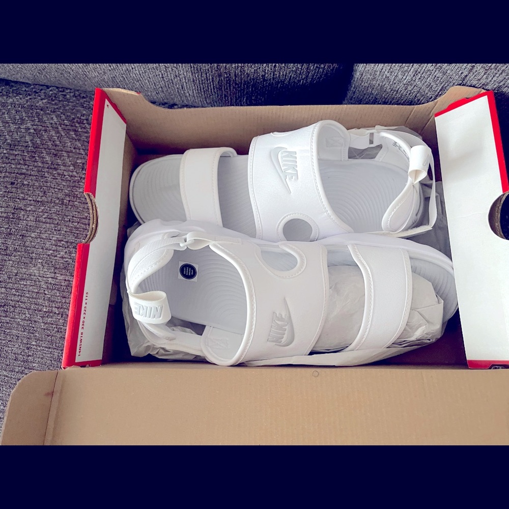 White Nike Sandals
